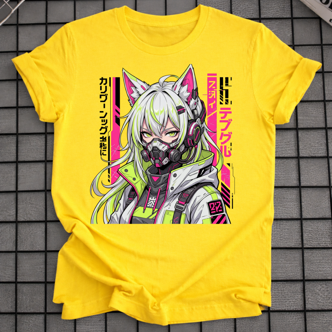 CYBER MASKED GIRL T-SHIRT