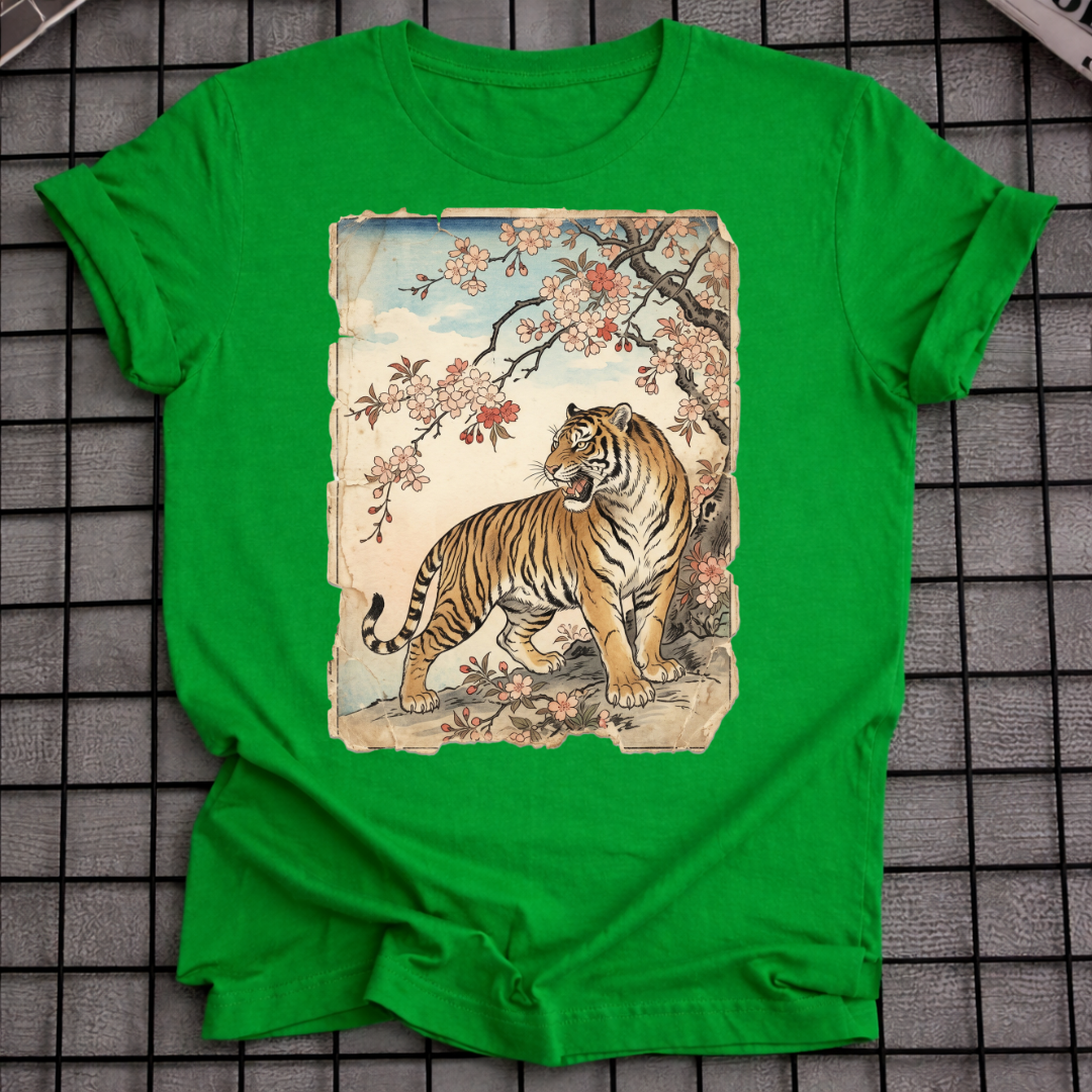 TIGER-BLUMEN T-SHIRT