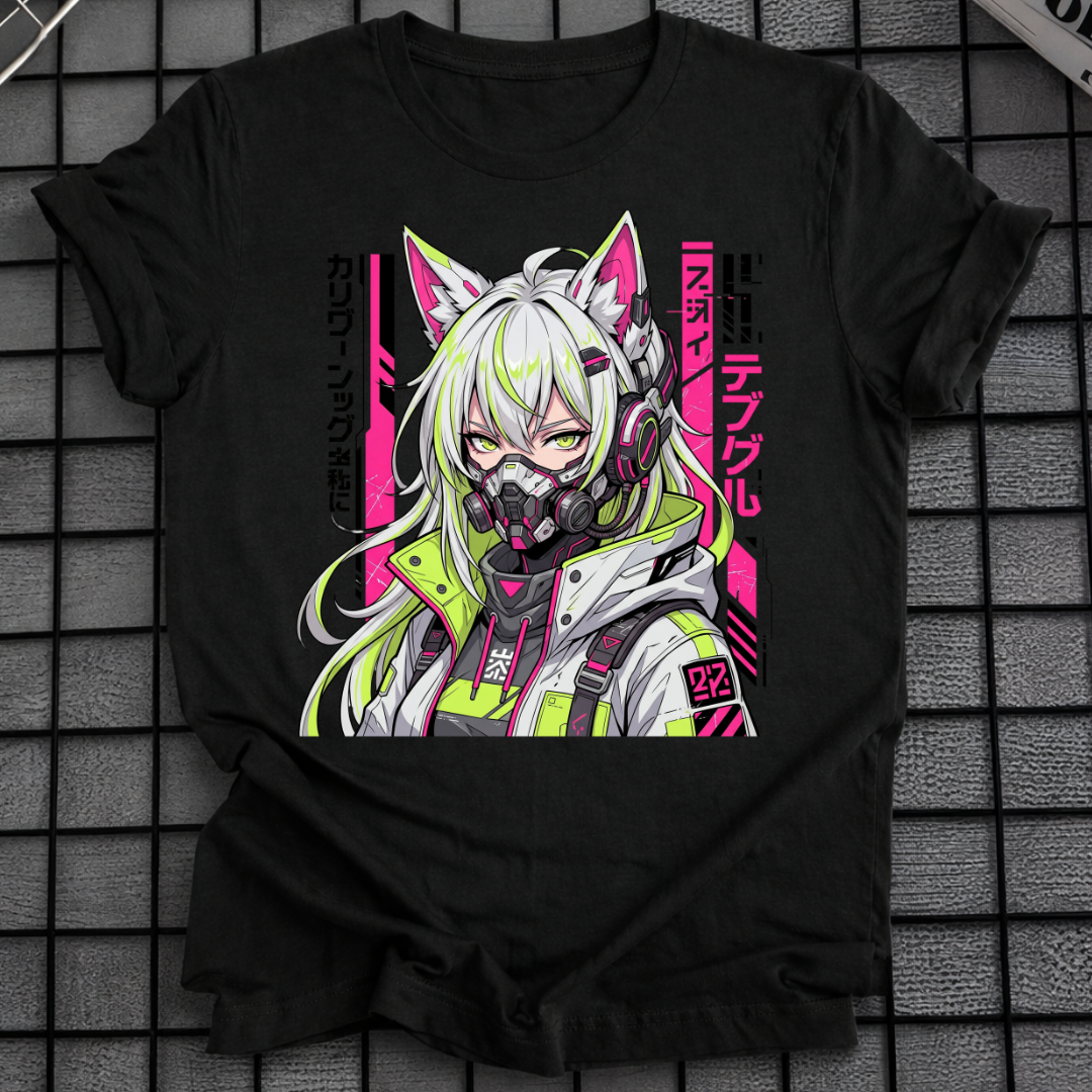 CYBER MASKED GIRL T-SHIRT