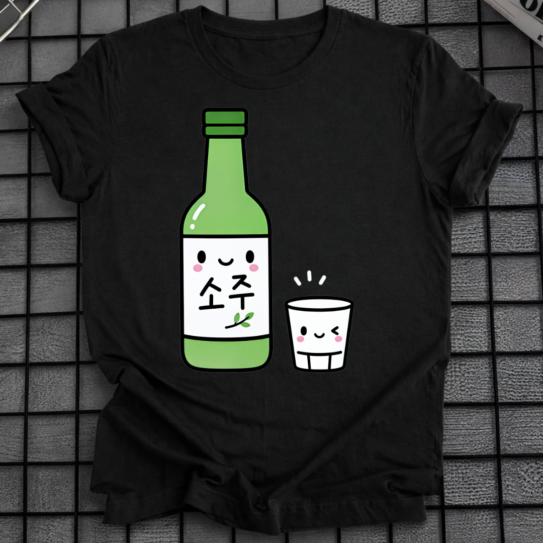 SOJU FLASCHE & BECHER T-SHIRT