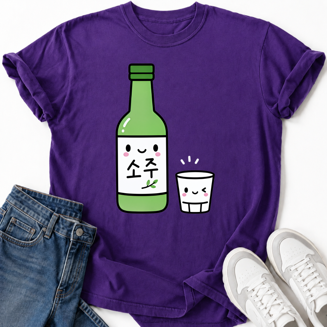 SOJU FLASCHE & BECHER T-SHIRT