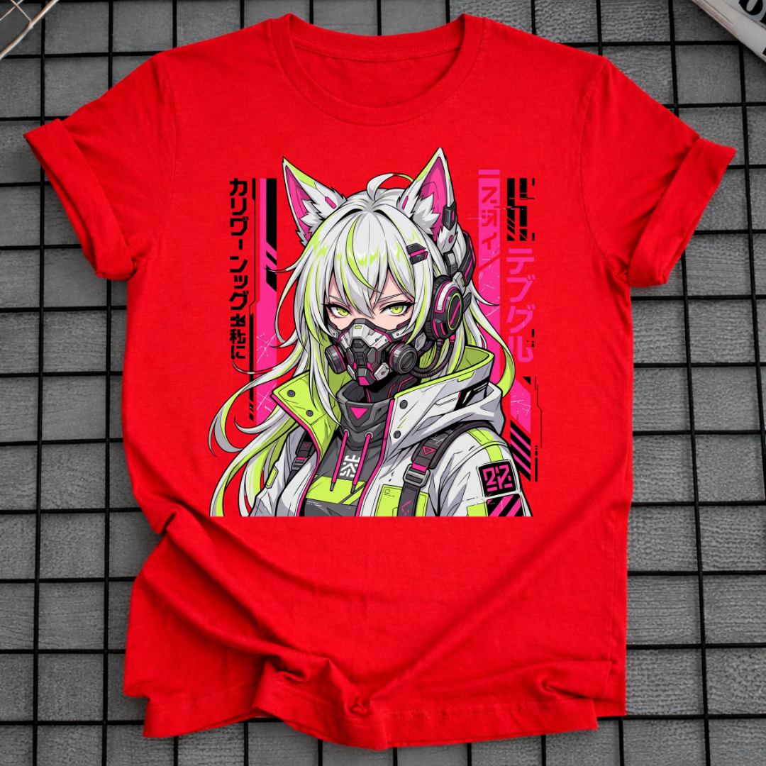 CYBER MASKED GIRL T-SHIRT