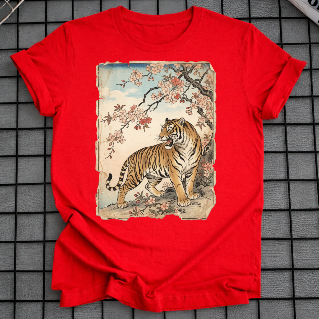 TIGER-BLUMEN T-SHIRT