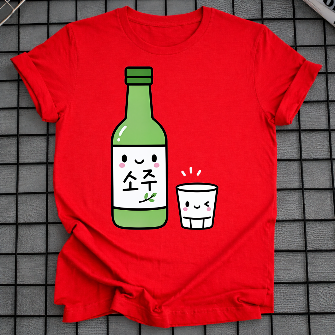 SOJU FLASCHE & BECHER T-SHIRT
