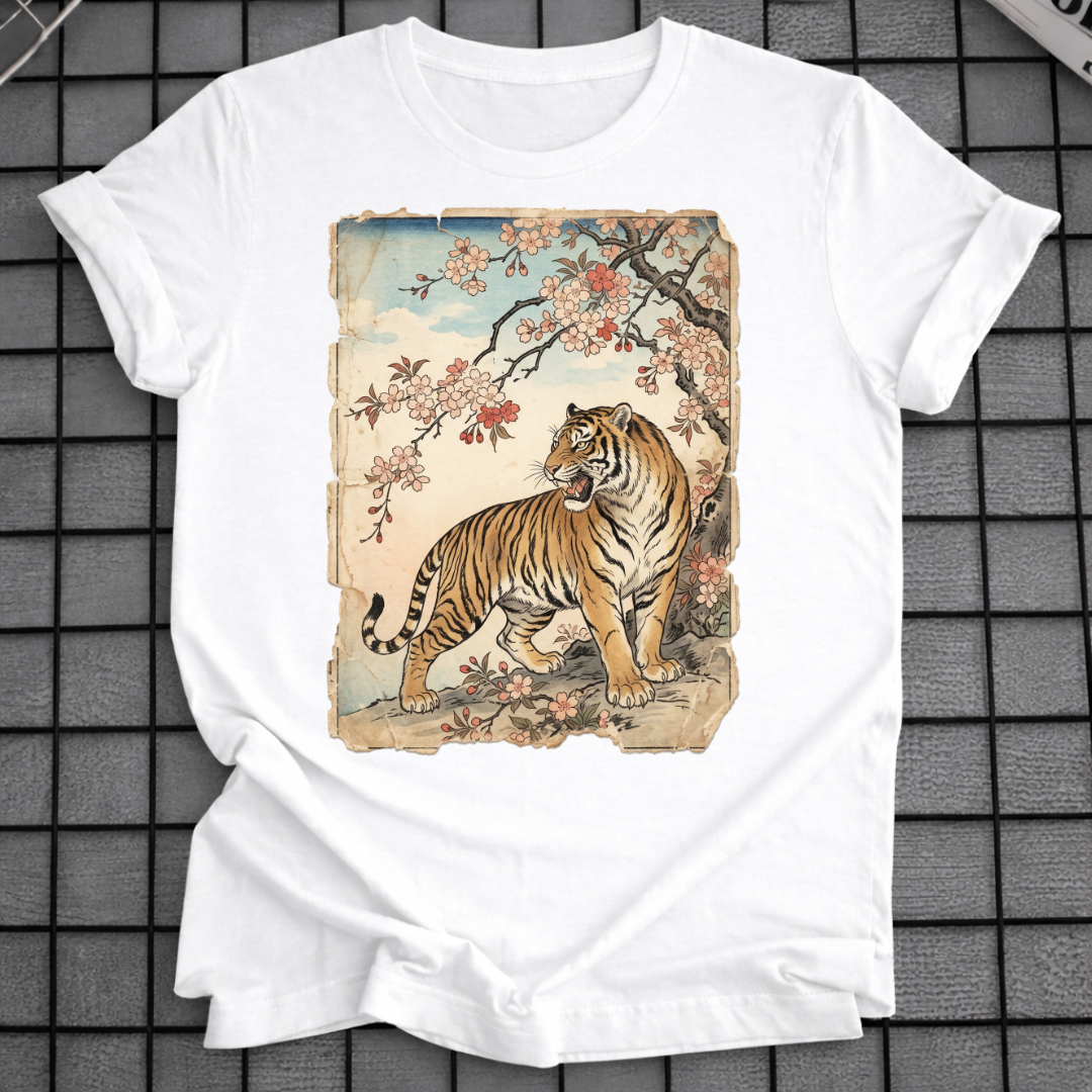 TIGER-BLUMEN T-SHIRT
