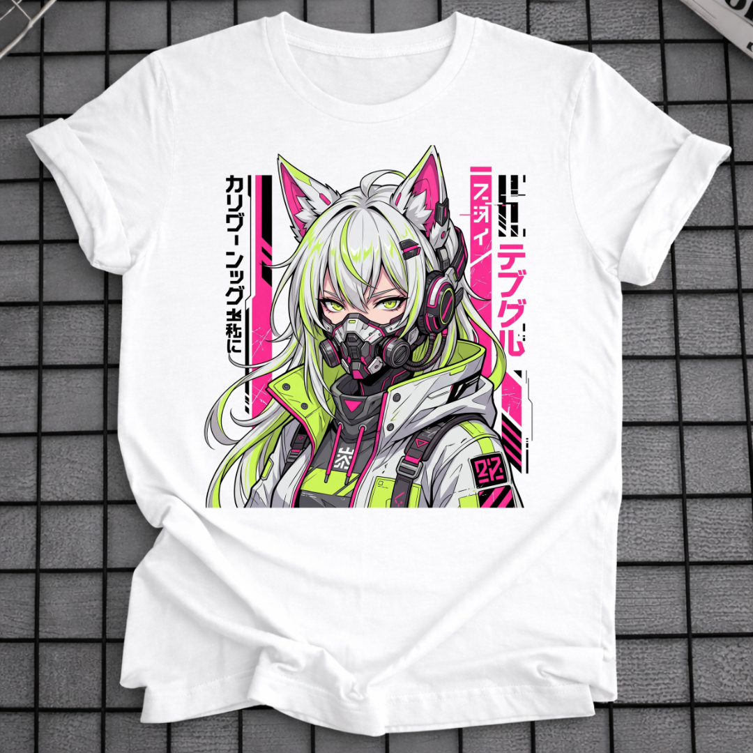 CYBER MASKED GIRL T-SHIRT
