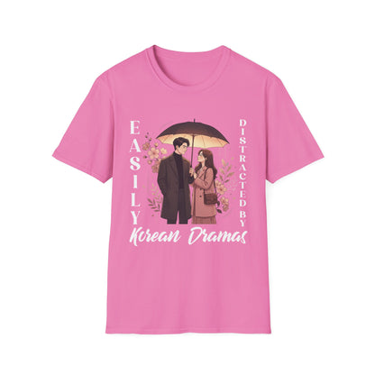 K-Drama Fan T-Shirt – "Easily Distracted by Korean Dramas" Graphic Tee