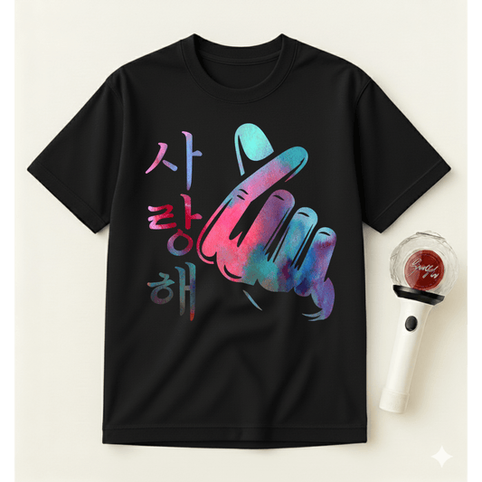 COLORFUL K-POP SARANGHAE T-SHIRT