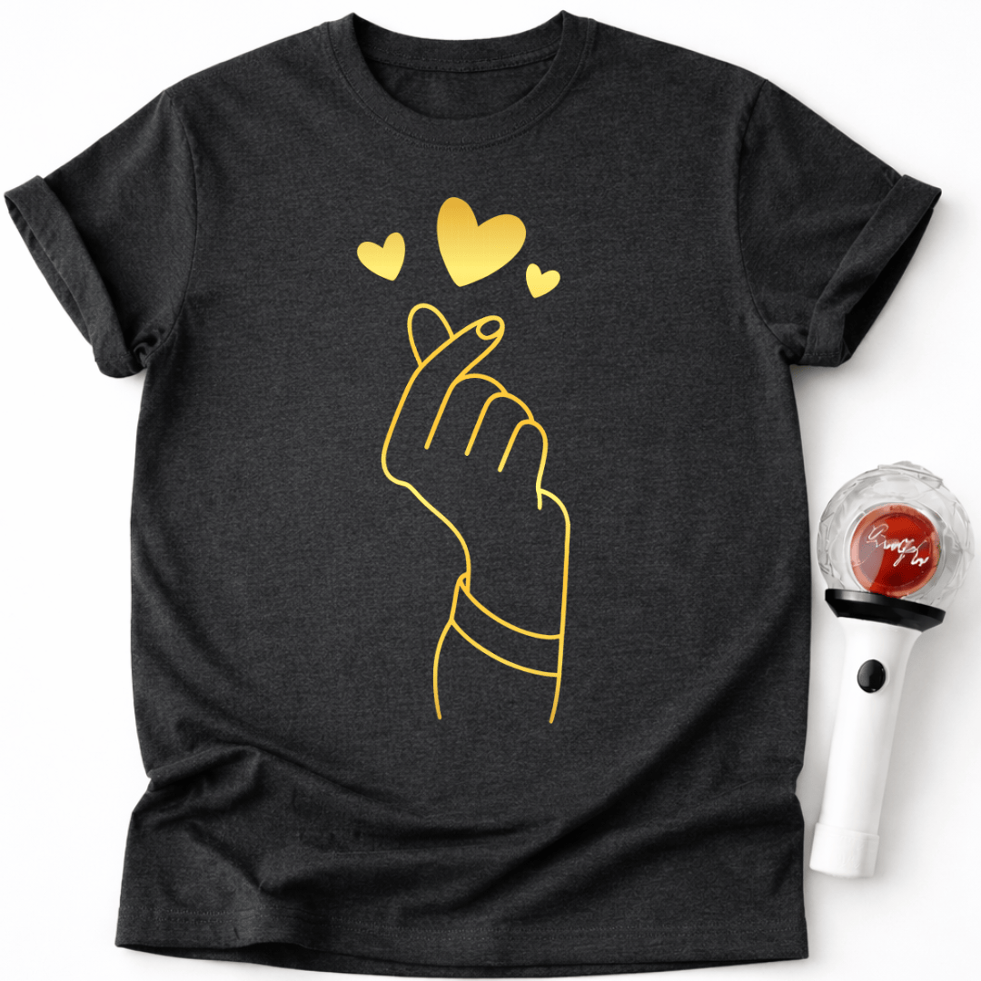 GOLD K-POP HERZ-T-SHIRT