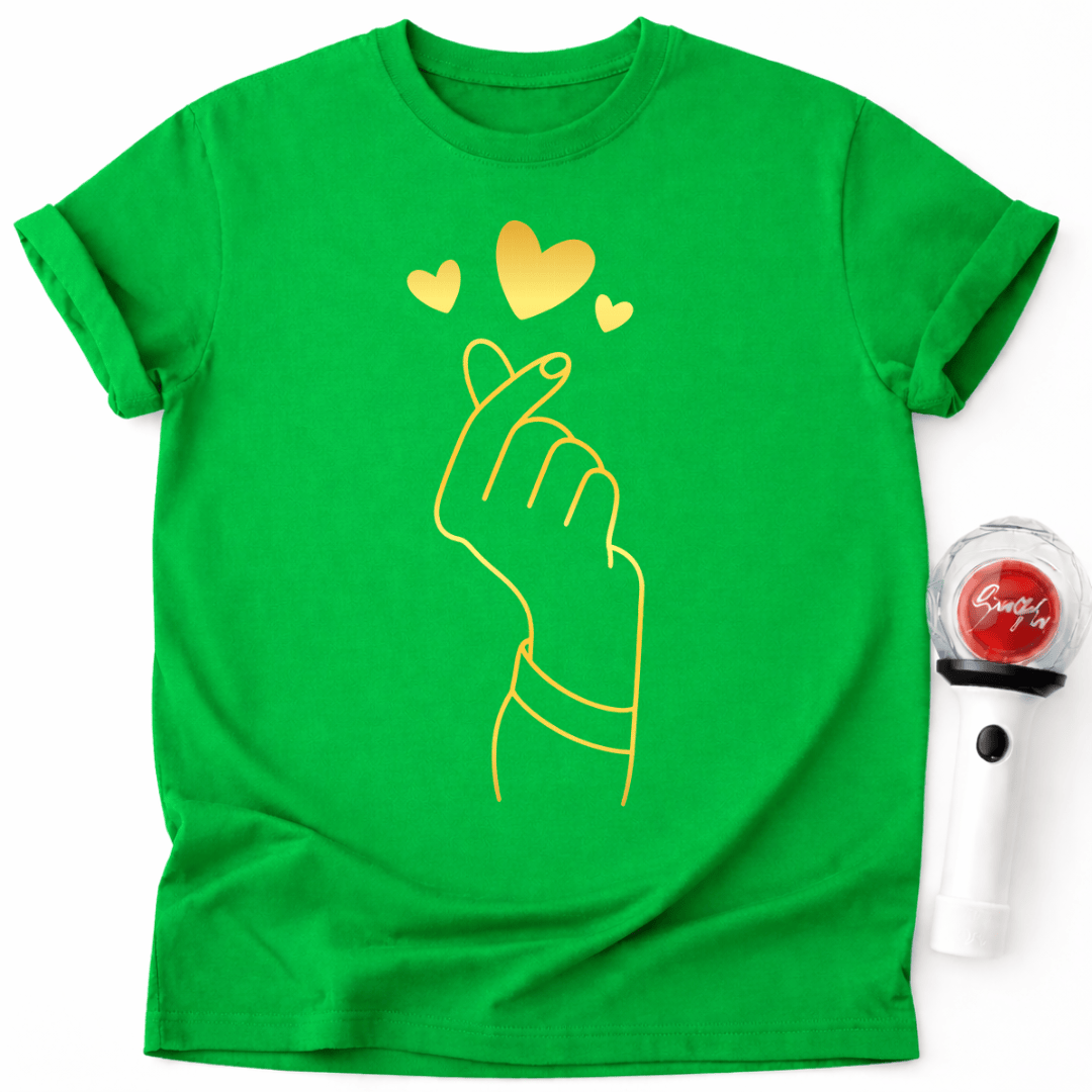 GOLD K-POP HERZ-T-SHIRT