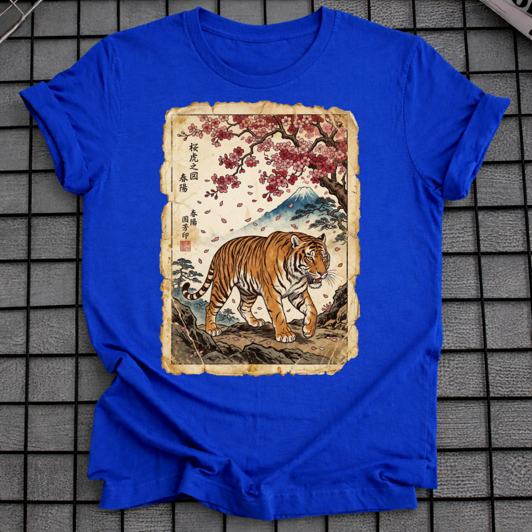 JAPANISCHES TIGER KIRSCHBLÜTEN T-SHIRT