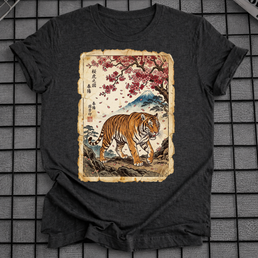 JAPANISCHES TIGER KIRSCHBLÜTEN T-SHIRT