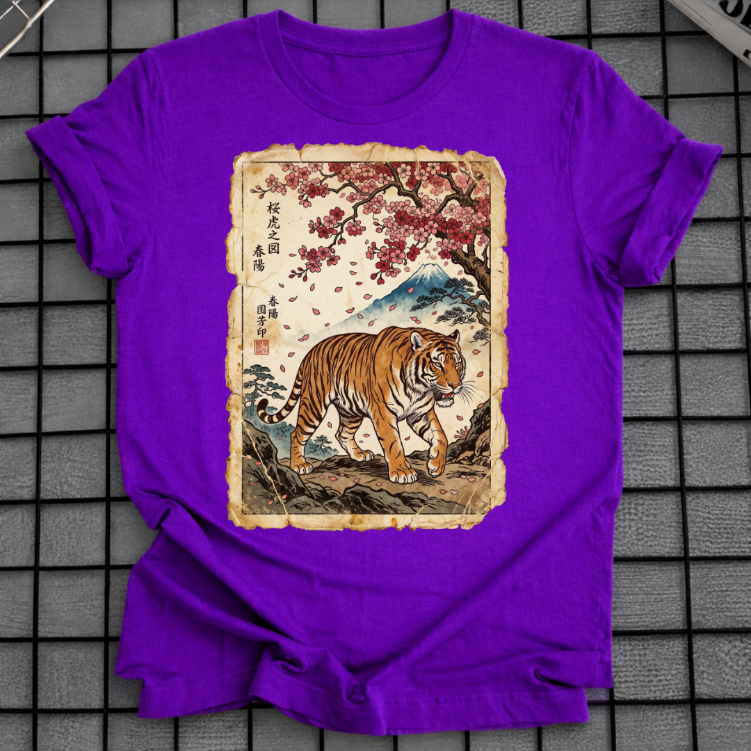 JAPANISCHES TIGER KIRSCHBLÜTEN T-SHIRT