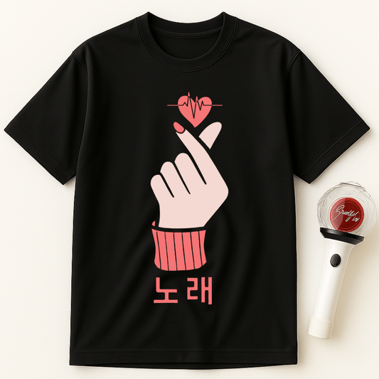 K-POP FINGER HEART 노래 UNISEX T-SHIRT