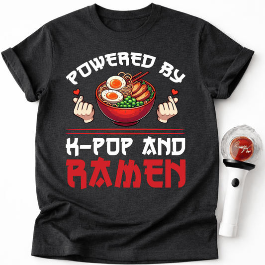 POWERED BY K-POP AND RAMEN T-SHIRT