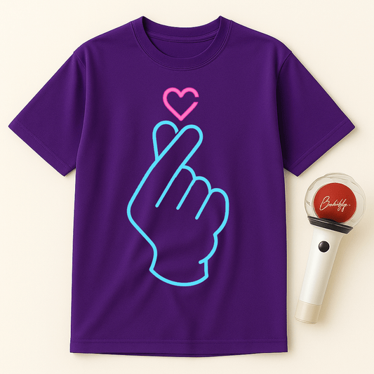 MINIMAL FINGER HEART K-POP UNISEX T-SHIRT