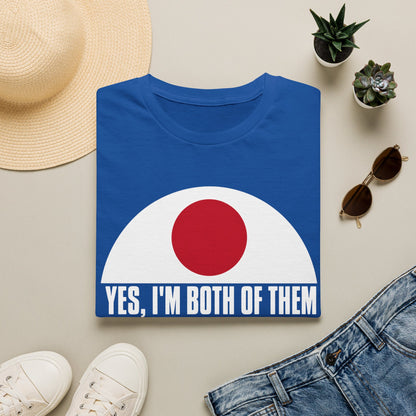 T-Shirt — "Yes, I'm Both of Them" Japan & Korea Flag Pride Tee