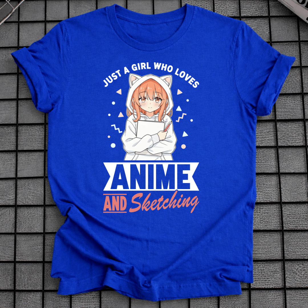 ANIME- UND SKIZZEN-T-SHIRT