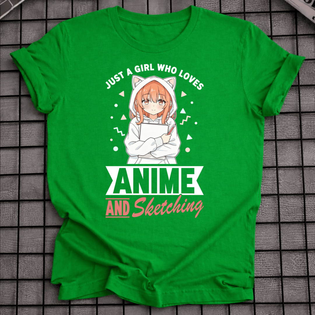 ANIME- UND SKIZZEN-T-SHIRT