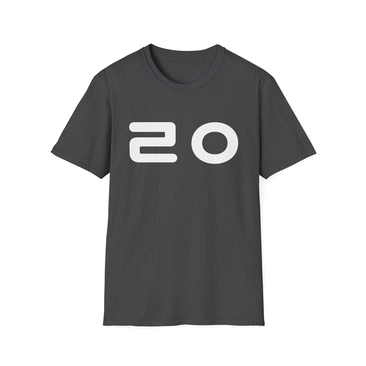 Minimal '20' Graphic T-Shirt — Retro Numeric Logo Tee