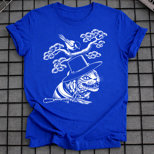 KOREAN MAGPIE FOLK ART T-SHIRT