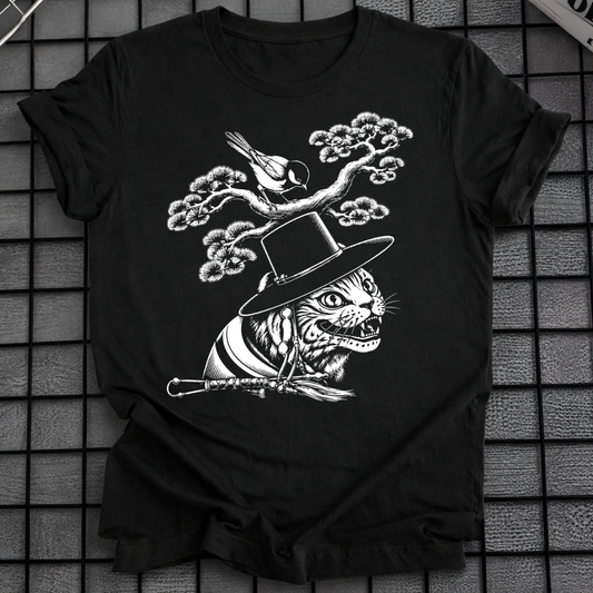 KOREAN MAGPIE FOLK ART T-SHIRT