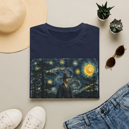 Starry Night Cowboy T-Shirt — Van Gogh Style Western Art Tee
