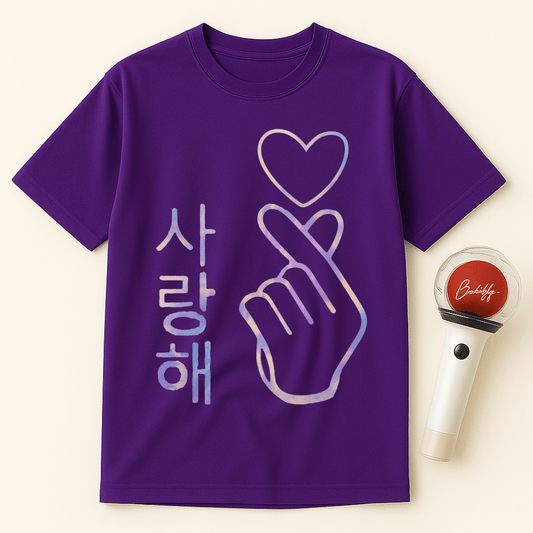 PASTEL FINGER HEART SARANGHAE UNISEX T-SHIRT