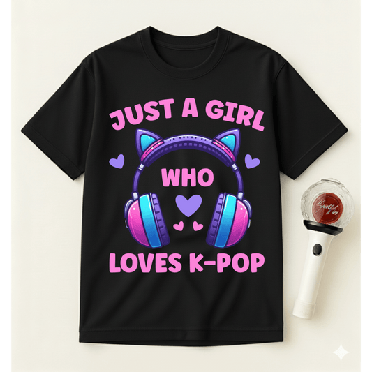 JUST A GIRL WHO LOVES K-POP T-SHIRT