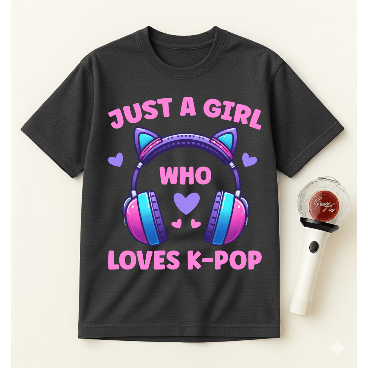 JUST A GIRL WHO LOVES K-POP T-SHIRT