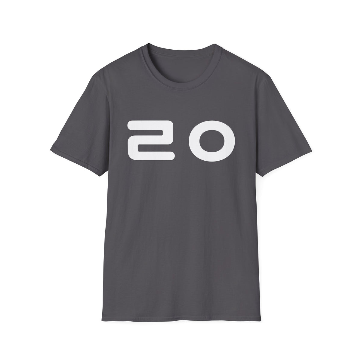 Minimal '20' Graphic T-Shirt — Retro Numeric Logo Tee