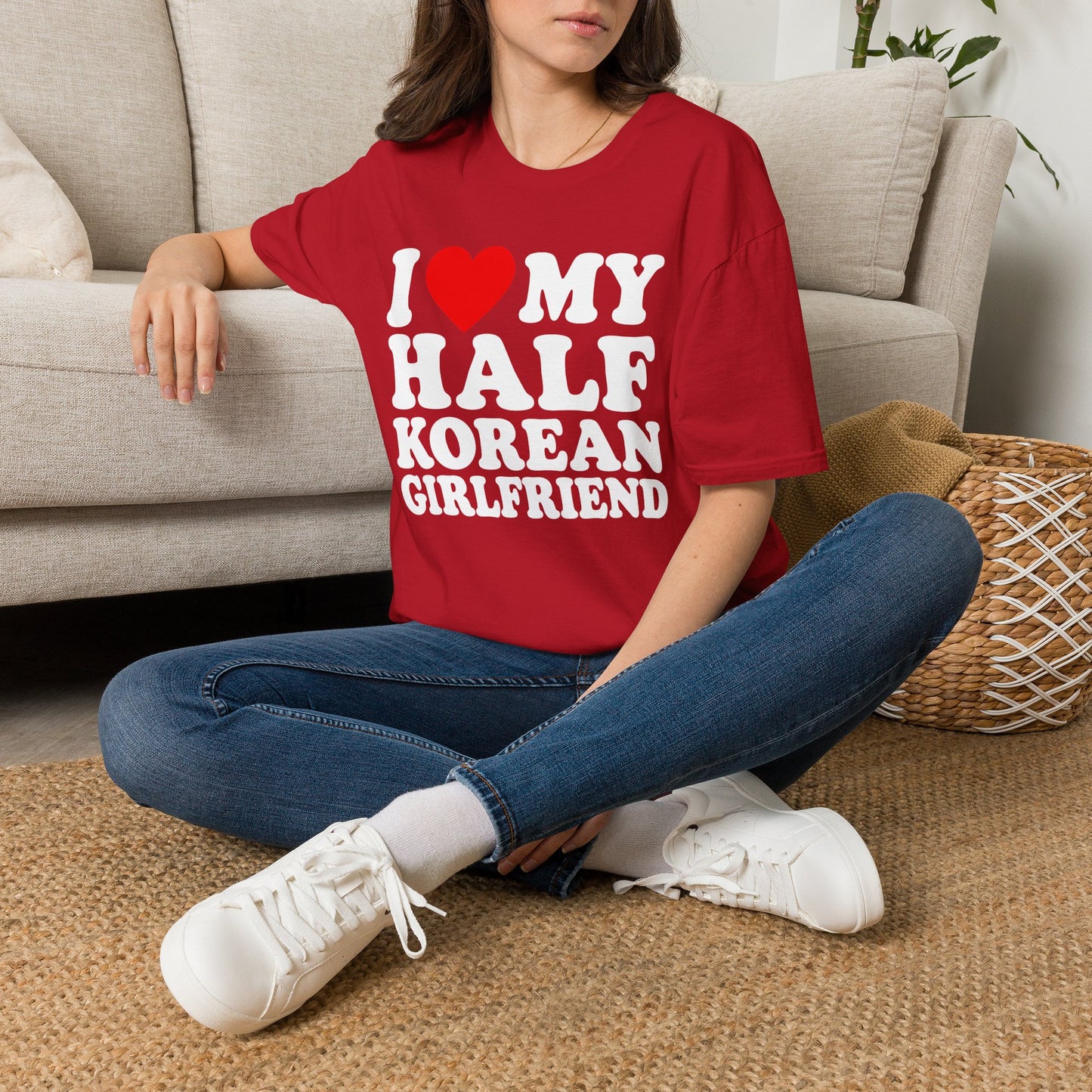 I LOVE MY HALF KOREAN GIRLFRIEND T-SHIRT