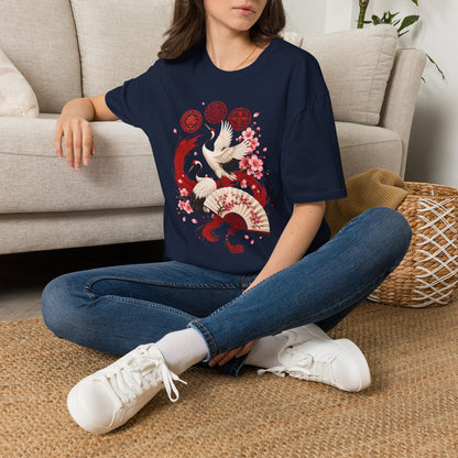 ARIRANG FLORAL CRANE T-SHIRT