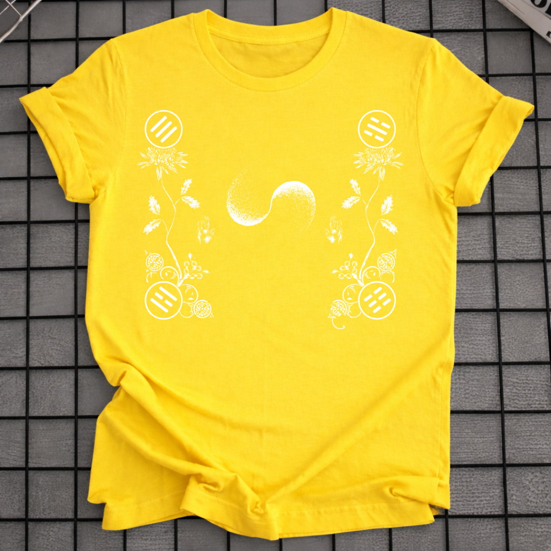 KOREAN TAEGEUK FLORAL T-SHIRT