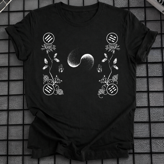 KOREAN TAEGEUK FLORAL T-SHIRT