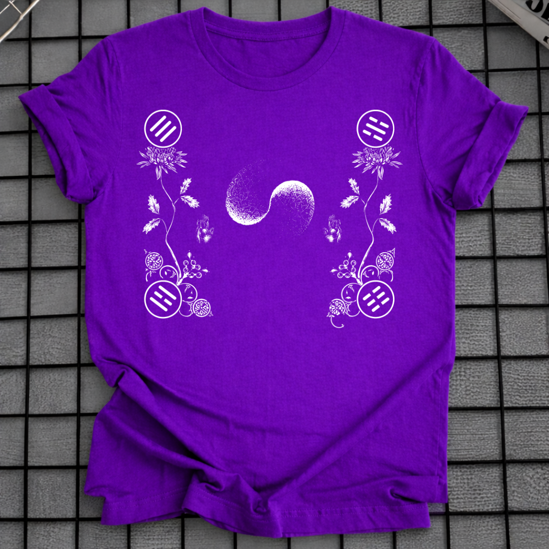 KOREAN TAEGEUK FLORAL T-SHIRT