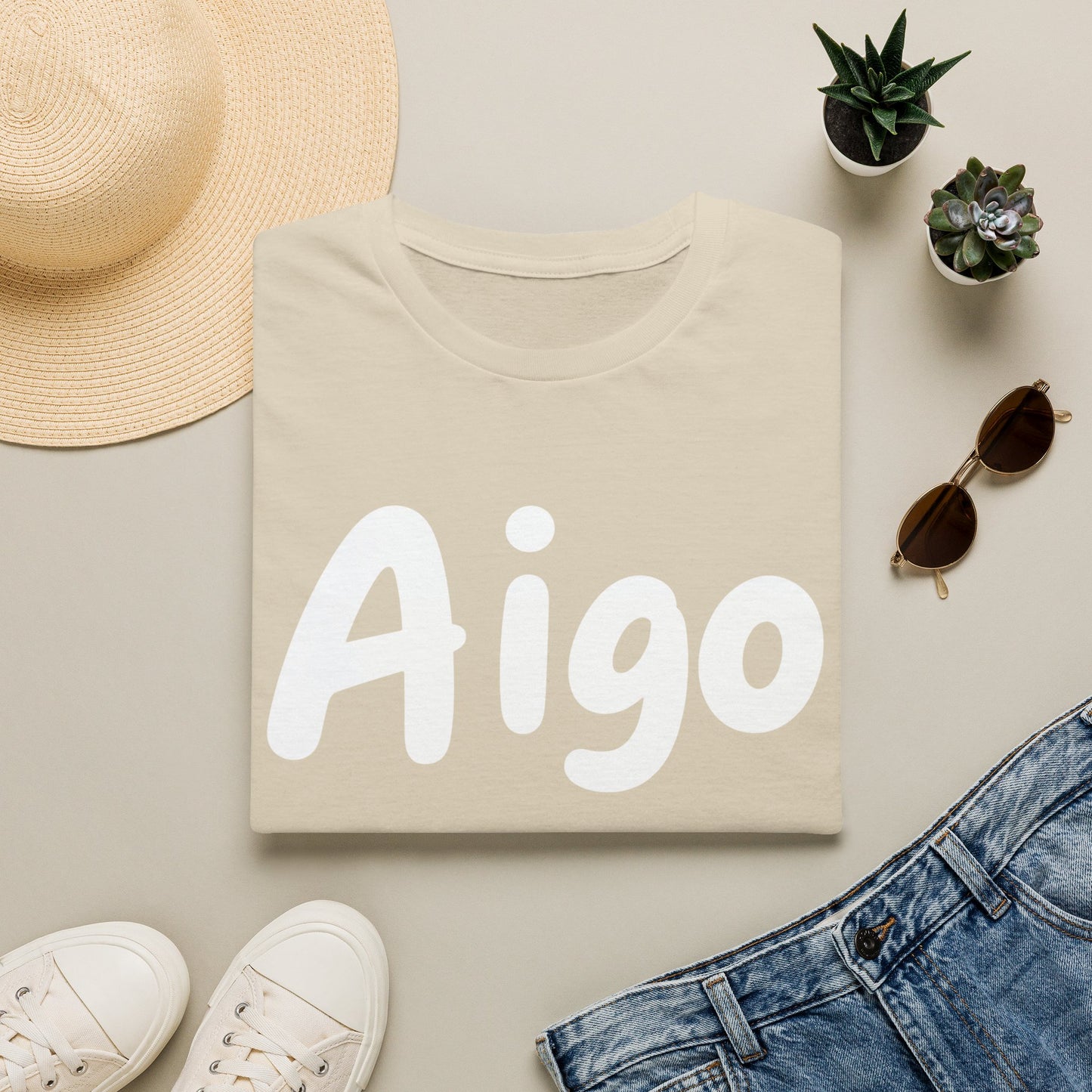 Aigo Korean Phrase T-Shirt — Cute Hangul Graphic Tee
