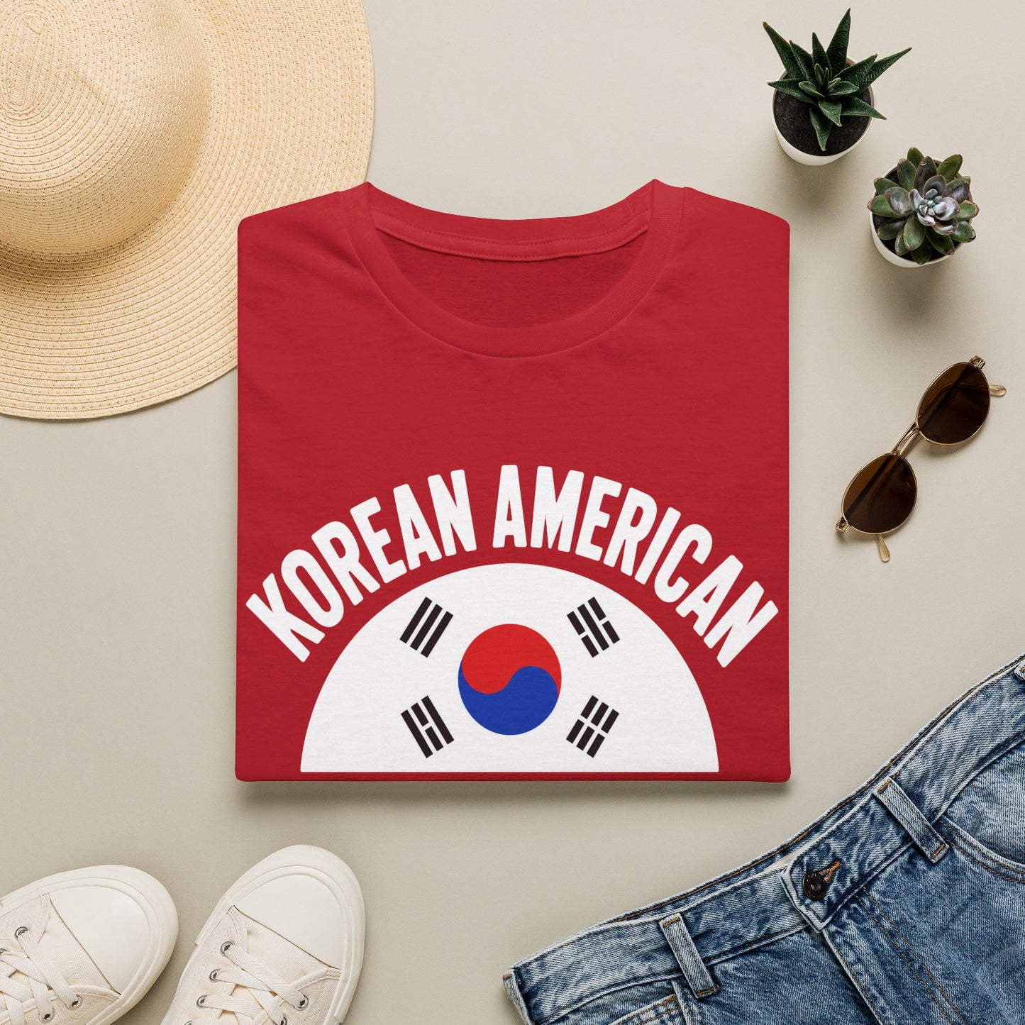 Korean American T-Shirt – Bold Taegeuk Emblem Pride Tee