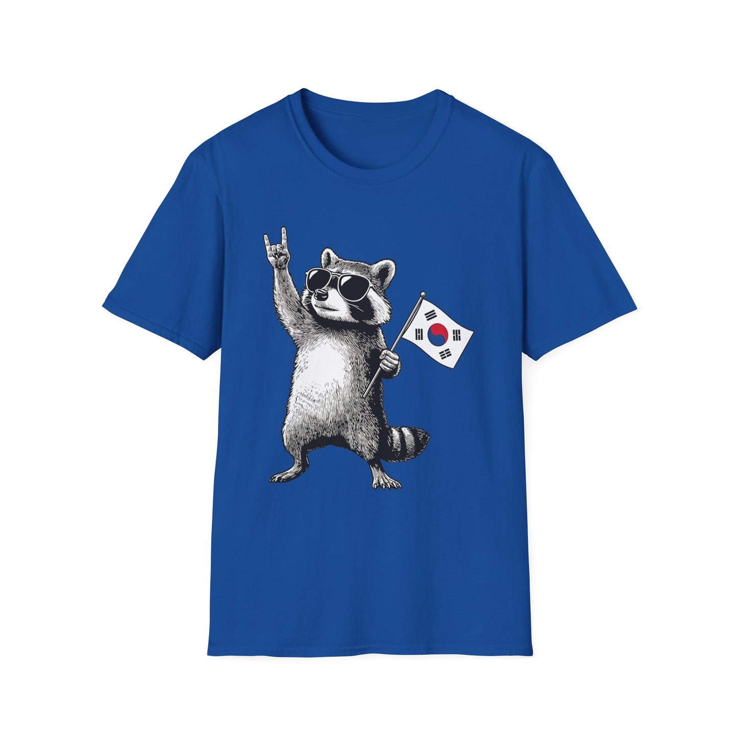 Korean Flag Raccoon T-Shirt — Cool Raccoon with South Korea Flag