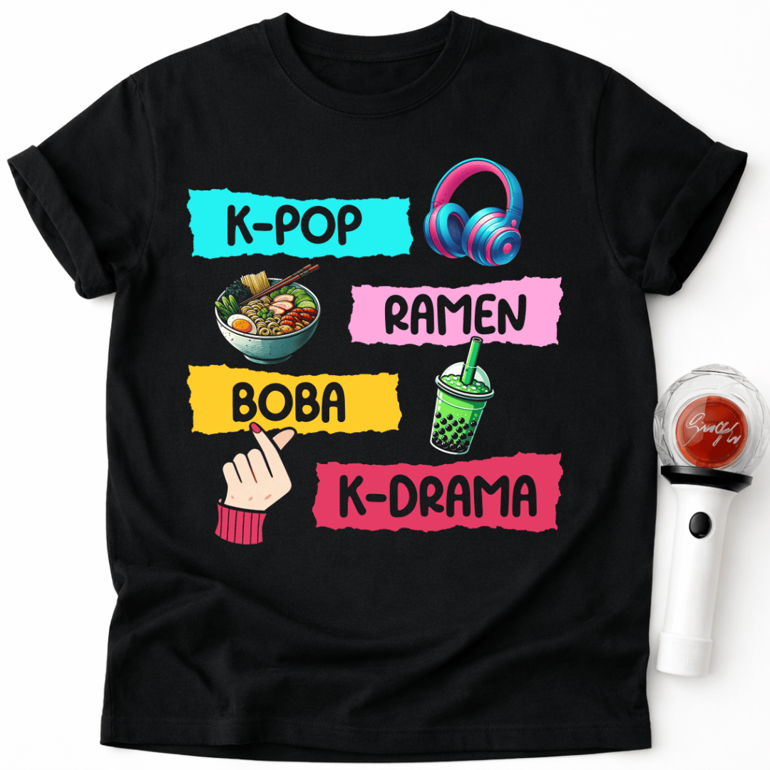 K-POP RAMEN BOBA K-DRAMA T-SHIRT