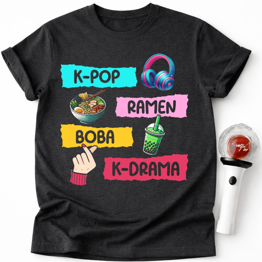 K-POP RAMEN BOBA K-DRAMA T-SHIRT