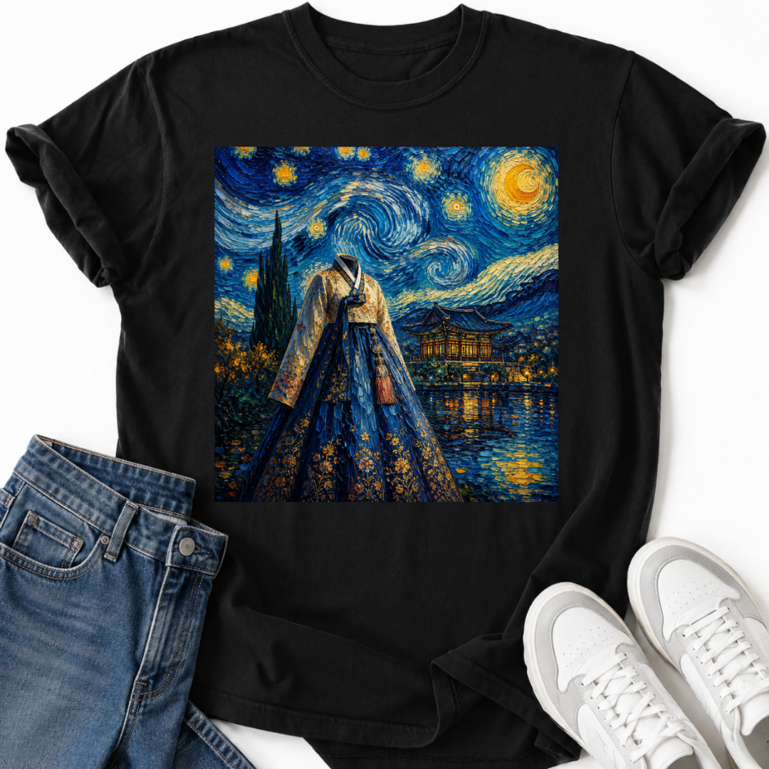 KOREAN HANBOK STARRY NIGHT T-SHIRT