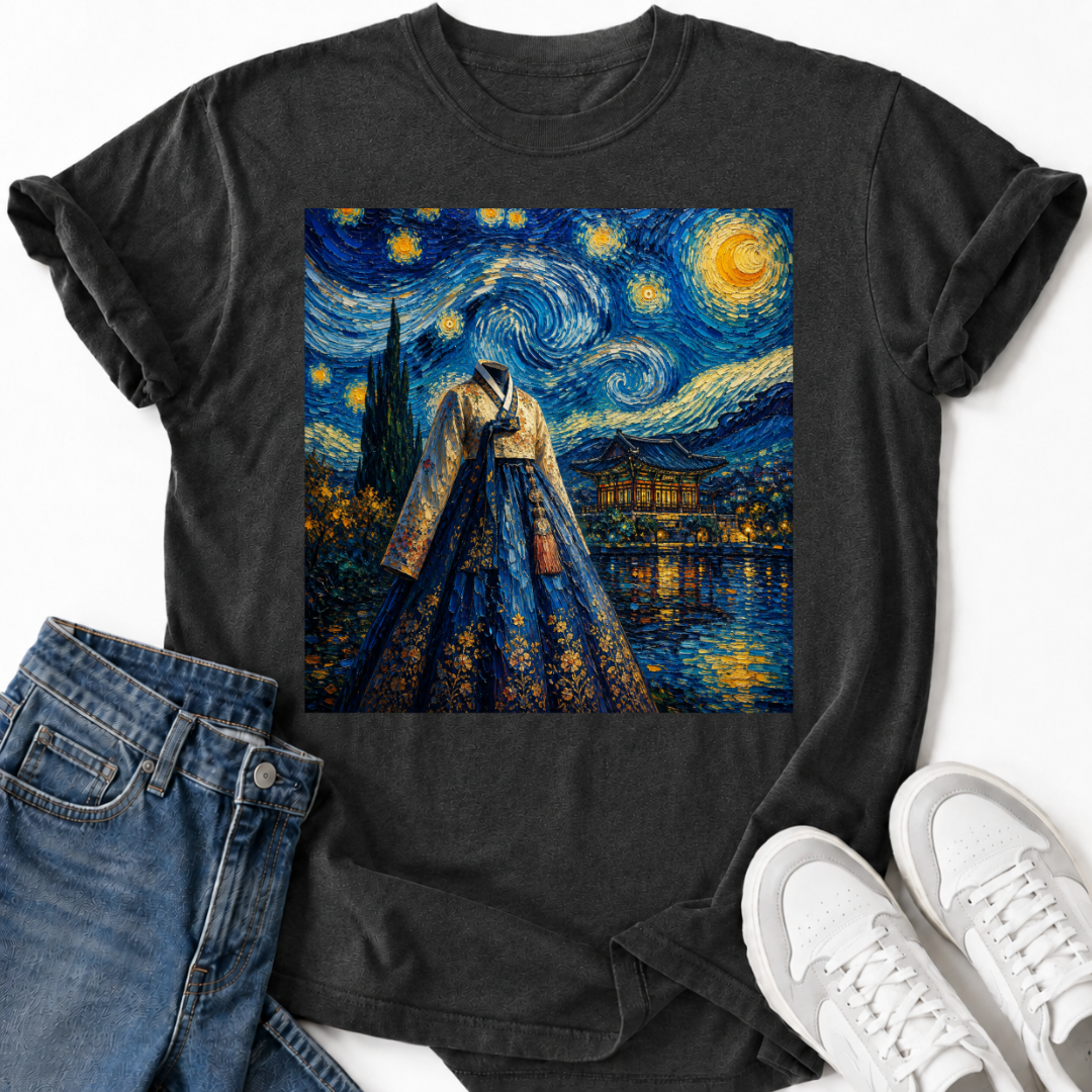 KOREAN HANBOK STARRY NIGHT T-SHIRT
