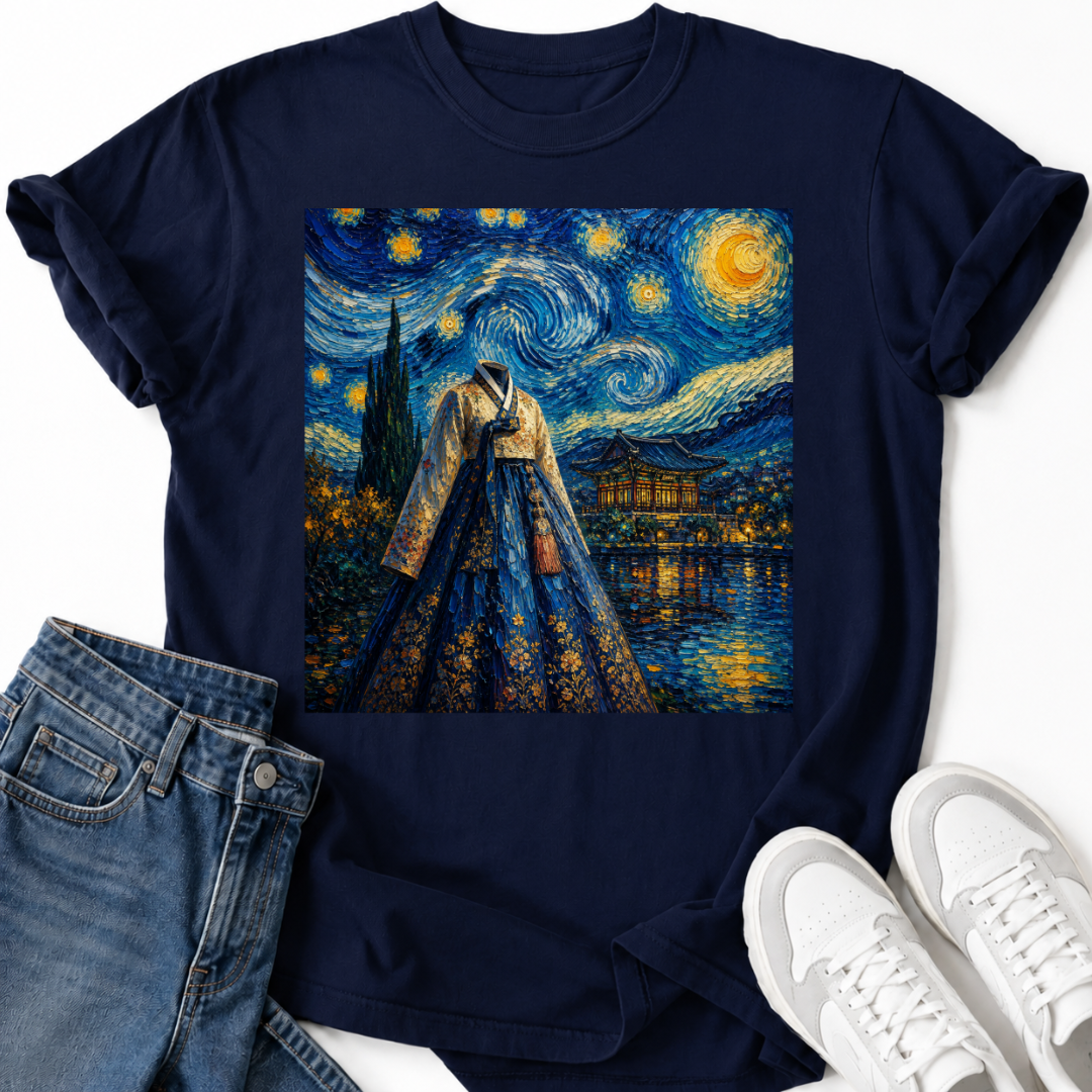 KOREAN HANBOK STARRY NIGHT T-SHIRT