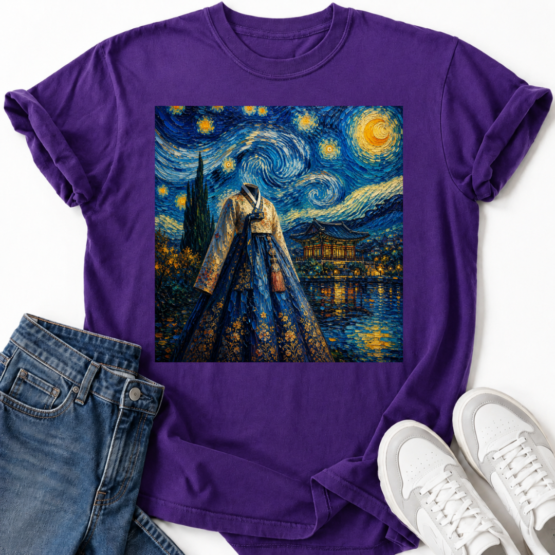 KOREAN HANBOK STARRY NIGHT T-SHIRT