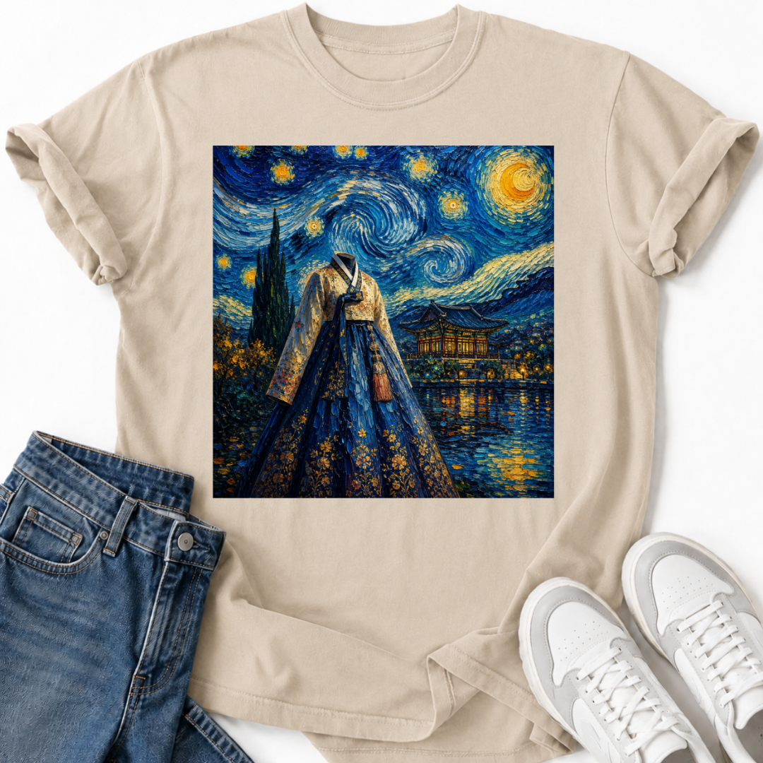 KOREAN HANBOK STARRY NIGHT T-SHIRT