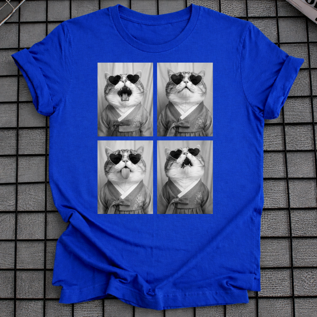 KOREAN HANBOK CAT PHOTO T-SHIRT