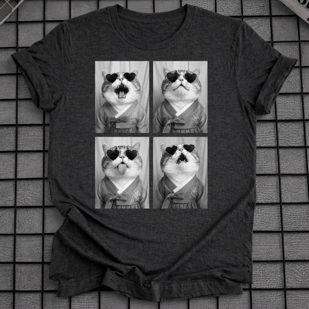 KOREAN HANBOK CAT PHOTO T-SHIRT