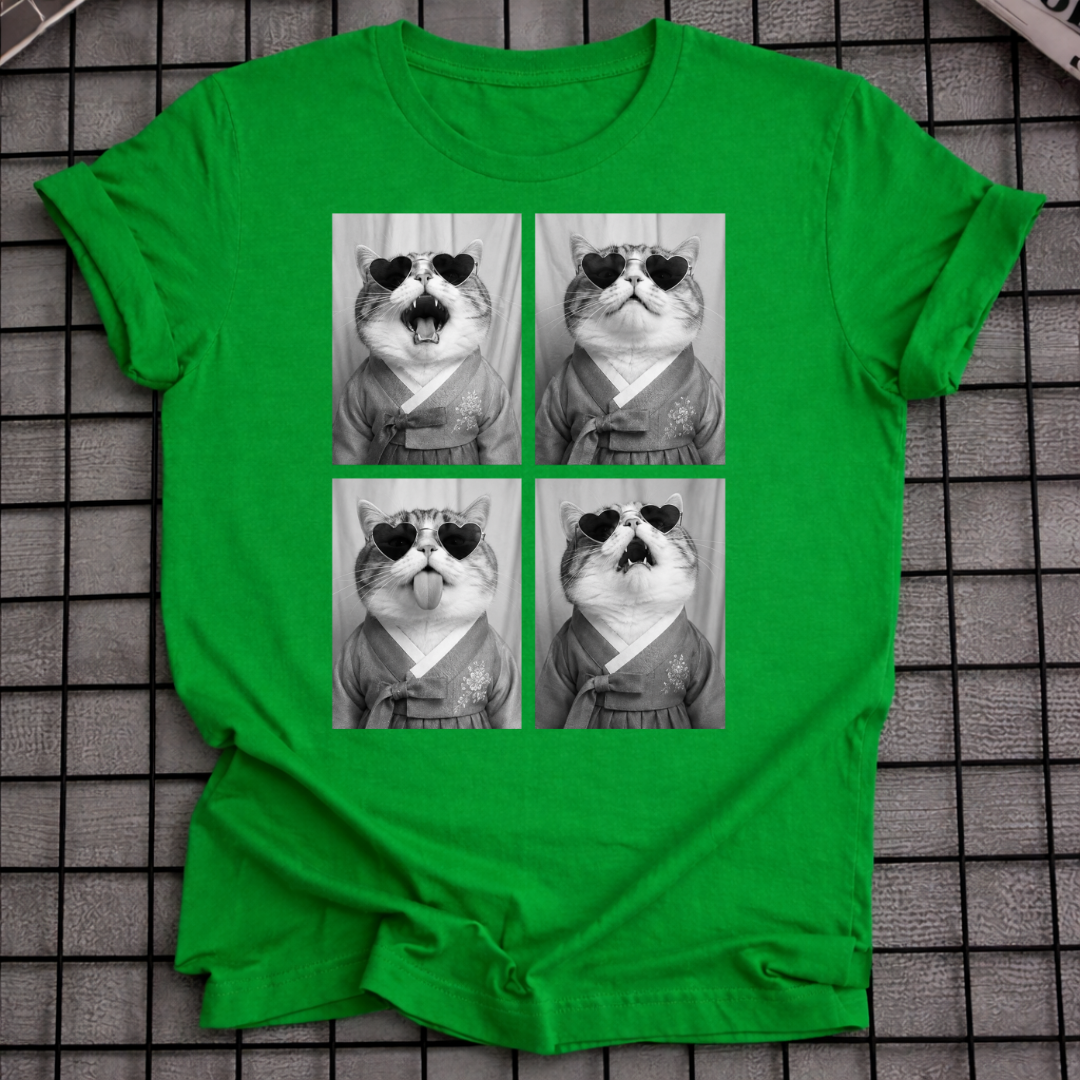KOREAN HANBOK CAT PHOTO T-SHIRT