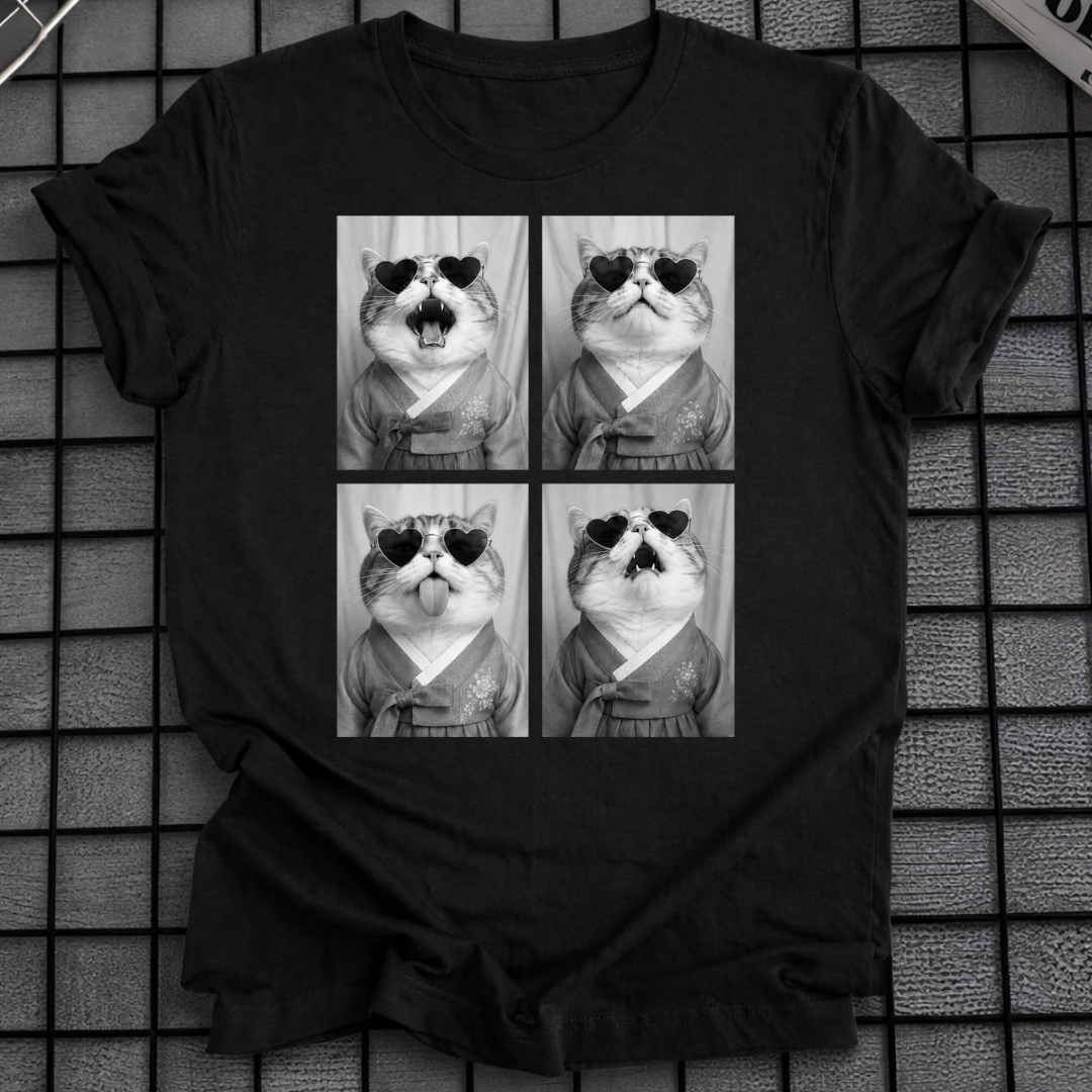 KOREAN HANBOK CAT PHOTO T-SHIRT